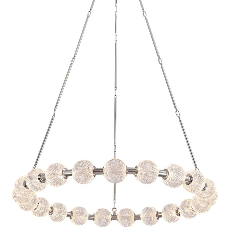 Alora Lighting CH321041-UNV-010 Marni 42" Wide LED Ring Chandelier - Polished Nickel