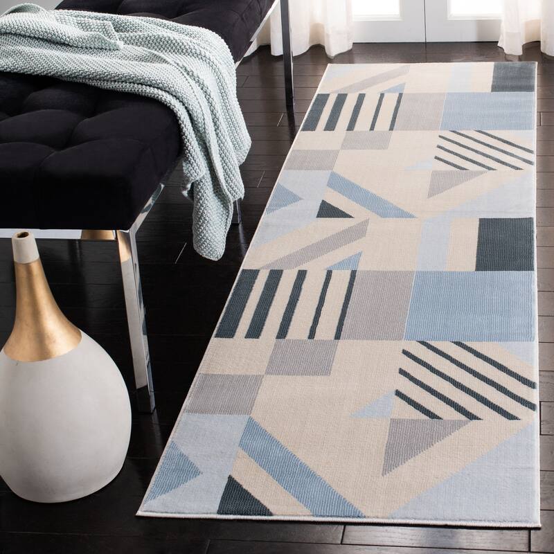 SAFAVIEH Orwell Vassilka Mid-Century Modern Rug - 2'2" x 5' - Beige/Blue