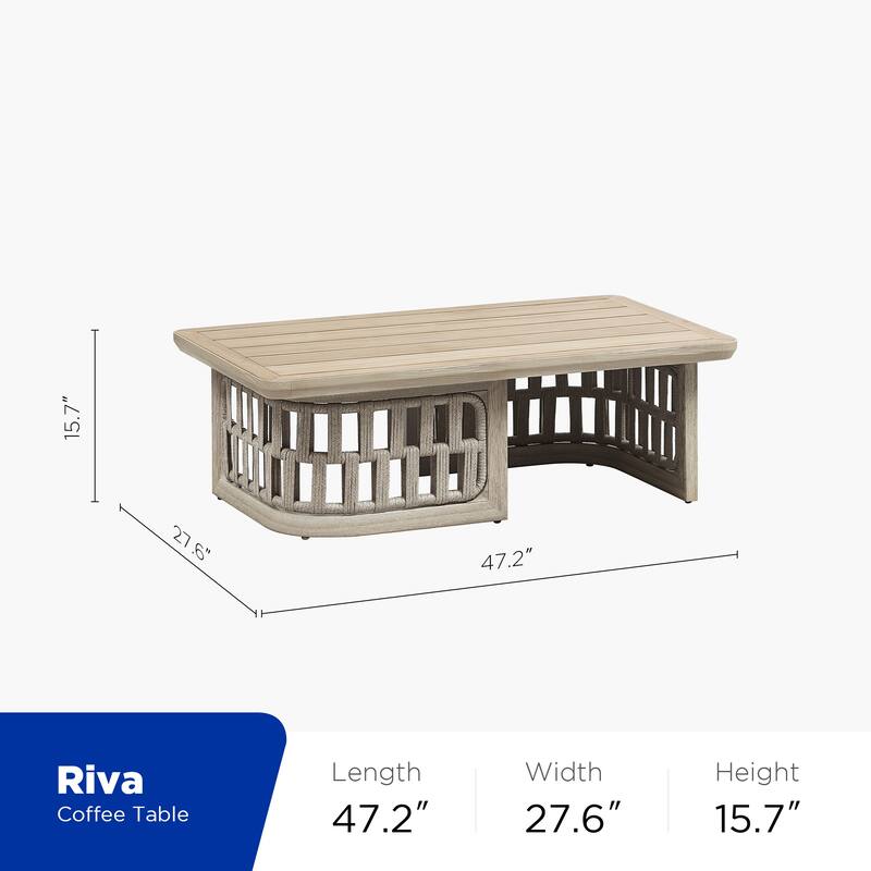 HIGOLD Riva 3.0 Outdoor Patio Sofa Set, 5-Seater Teak Conversation Set