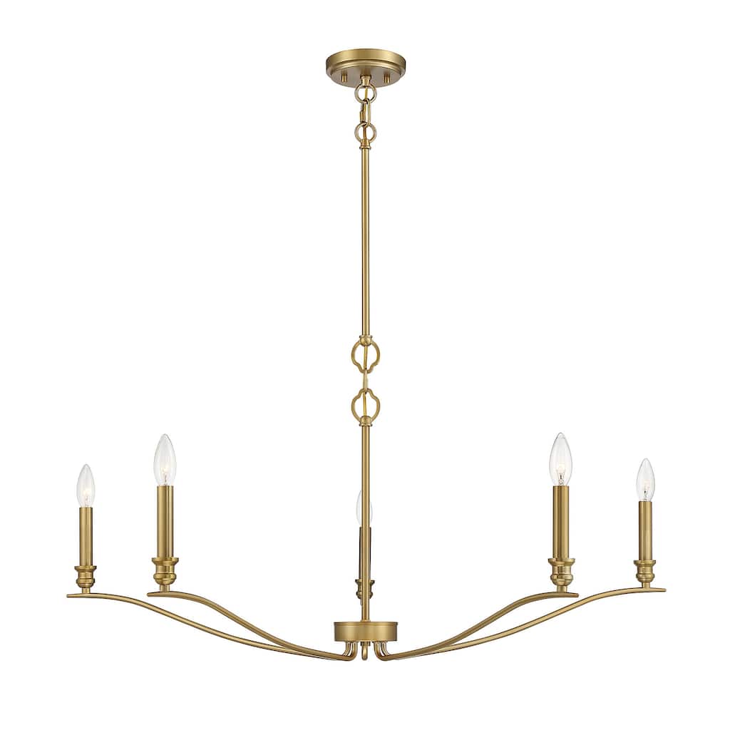 Meridian M10086 5 Light 15" Tall Taper Candle Style Chandelier