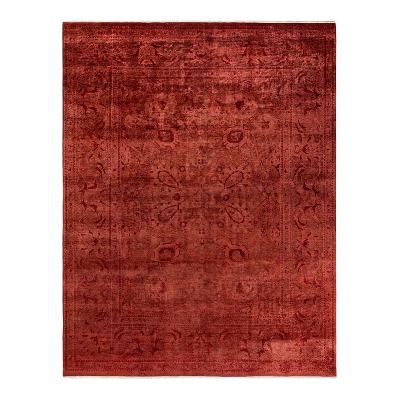 Vibrance, One-of-a-Kind Hand-Knotted Area Rug - Brown, 9' 1" x 11' 8" - 9' 1" x 11' 8"