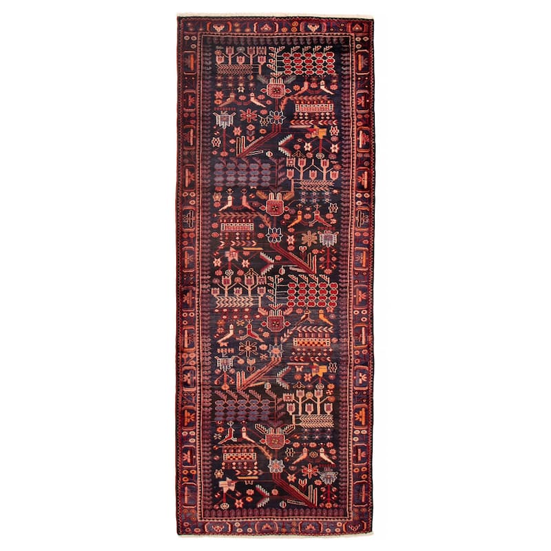 ECARPETGALLERY Hand-knotted Anadol Navy Wool Rug - 3'8 x 9'6 - Dark Navy - 3'8 x 9'6