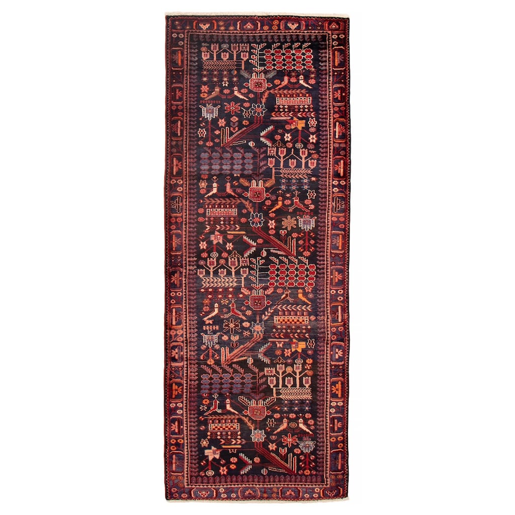 ECARPETGALLERY Hand-knotted Anadol Navy Wool Rug - 3'8 x 9'6