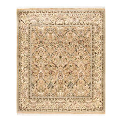 Overton Mogul, One-of-a-Kind Hand-Knotted Area Rug - Yellow, 6' 2" x 6' 2" - 6'2" x 6'2"