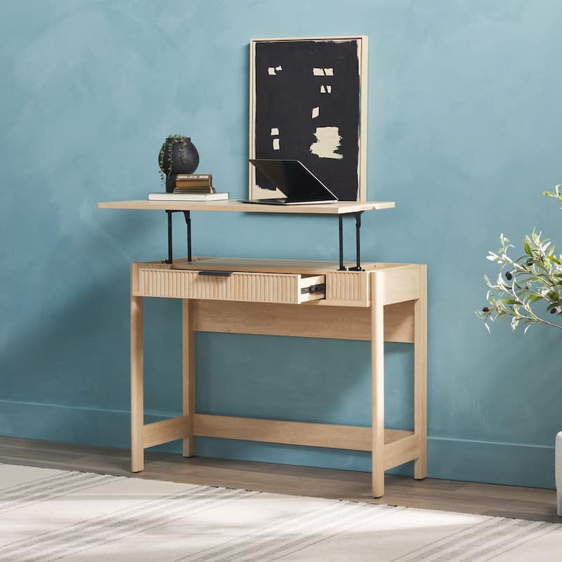 Middlebrook Designs Reeded Lift-Top Desk with Drawer