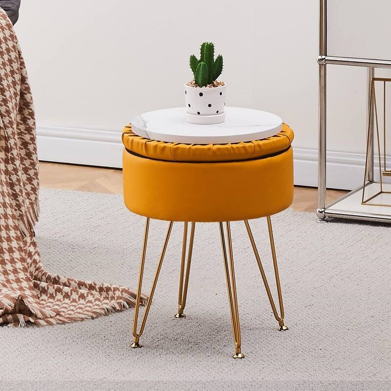 Storage Round Ottoman Multifunctional