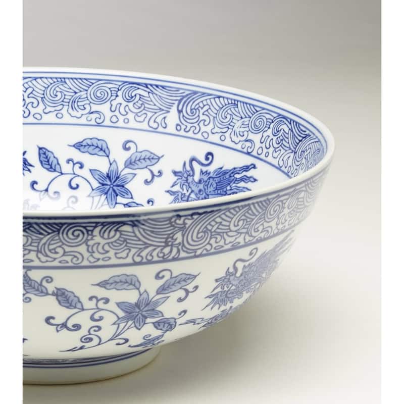 Aa Importing 59816 Blue And White Bowl - 5.5 X 14 X 14 inches
