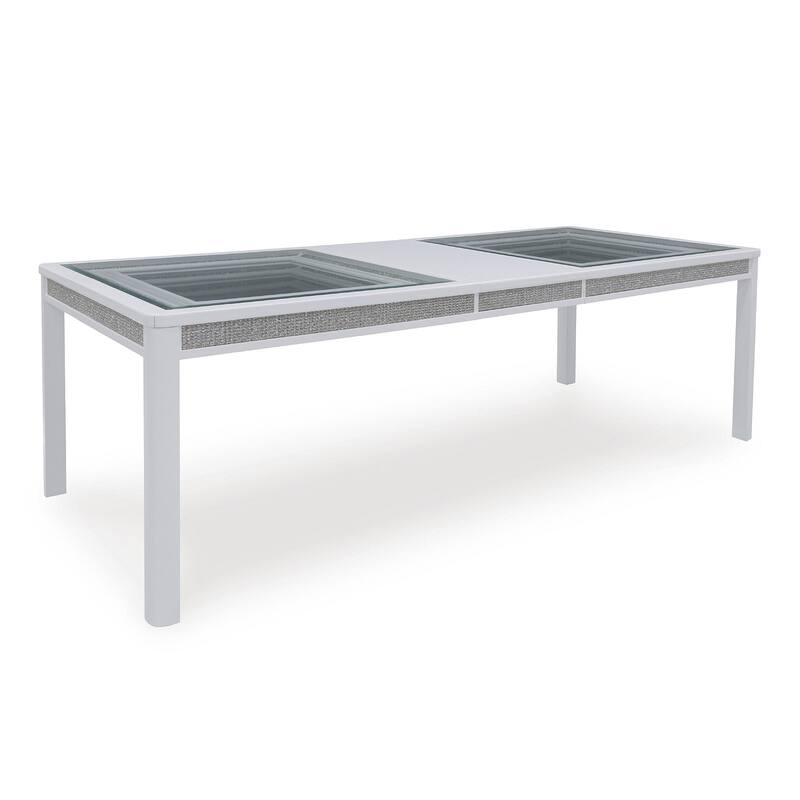 Signature Design by Ashley Chalanna White/Green Rectangular Dining Extension Table - 42"W x 96"D x 30"H
