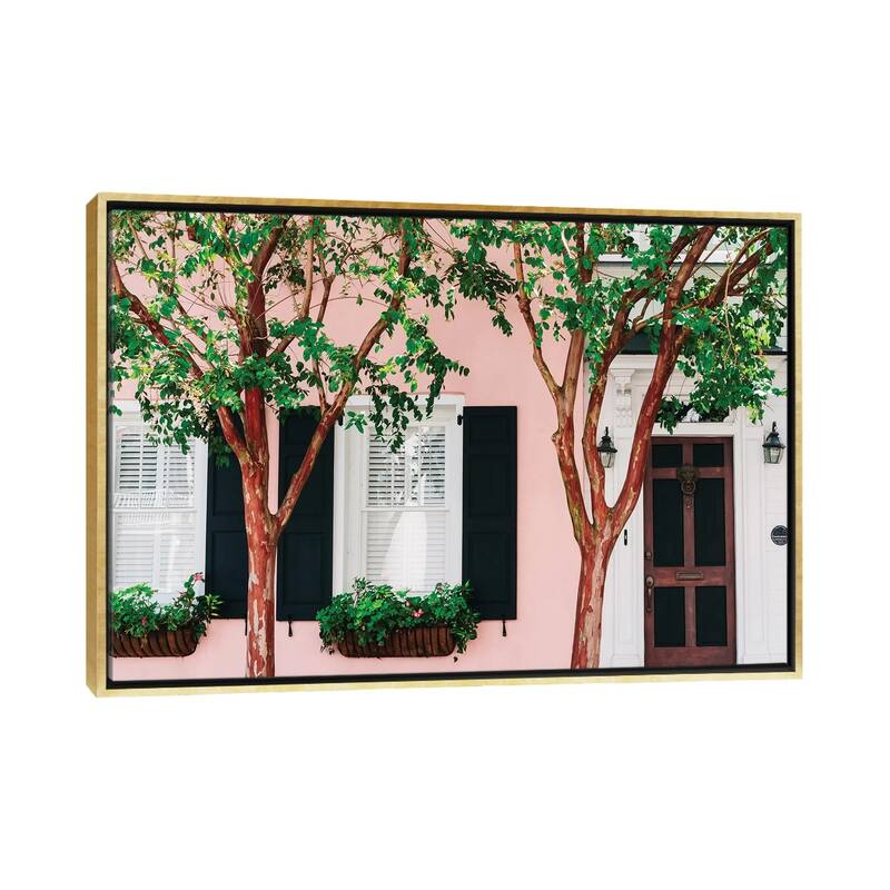 iCanvas "Charleston Pink XV" by Bethany Young Framed Canvas Print - Gold - 18x26