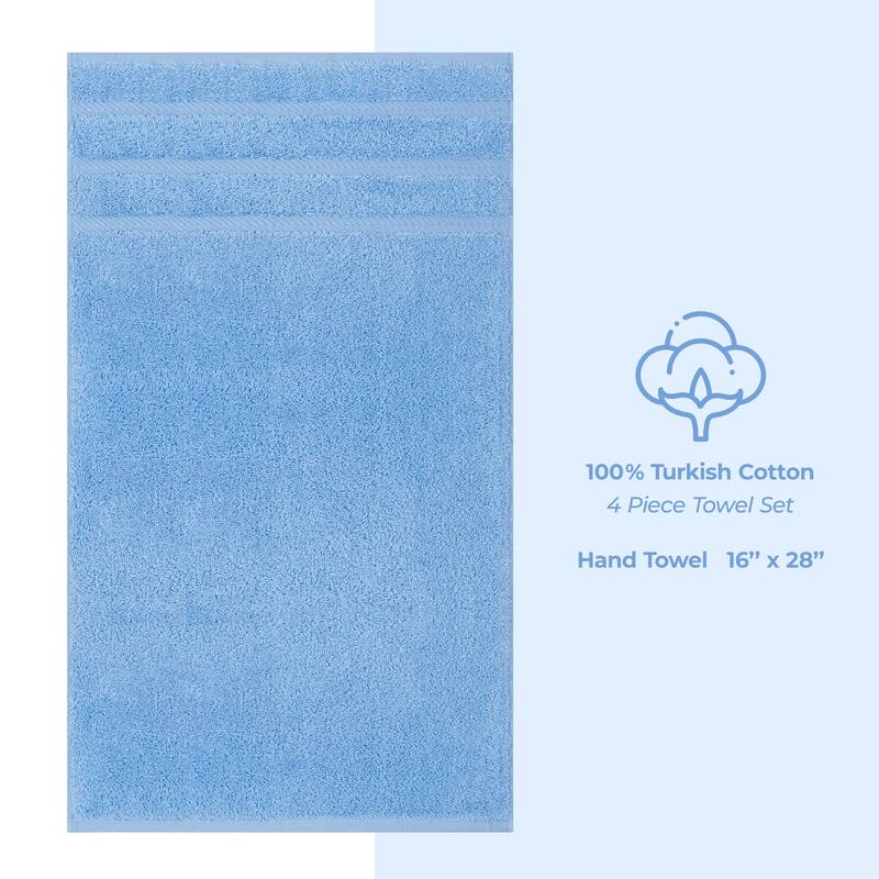 American Soft Linen 4-Piece Turkish Hand Towel Set