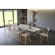 preview thumbnail 2 of 12, Menno Modern Acrylic Folding Dining Chair in Stainless Steel Frame with Rubber Pads, Fade Resistant, Fully Assembled (Set of 2)