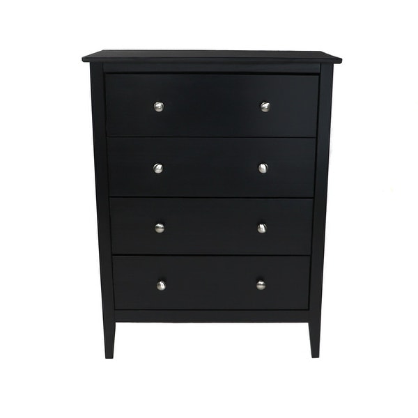 Adeptus Black Solid Wood Easy Pieces 4-drawer Chest of Drawers. Opens flyout.