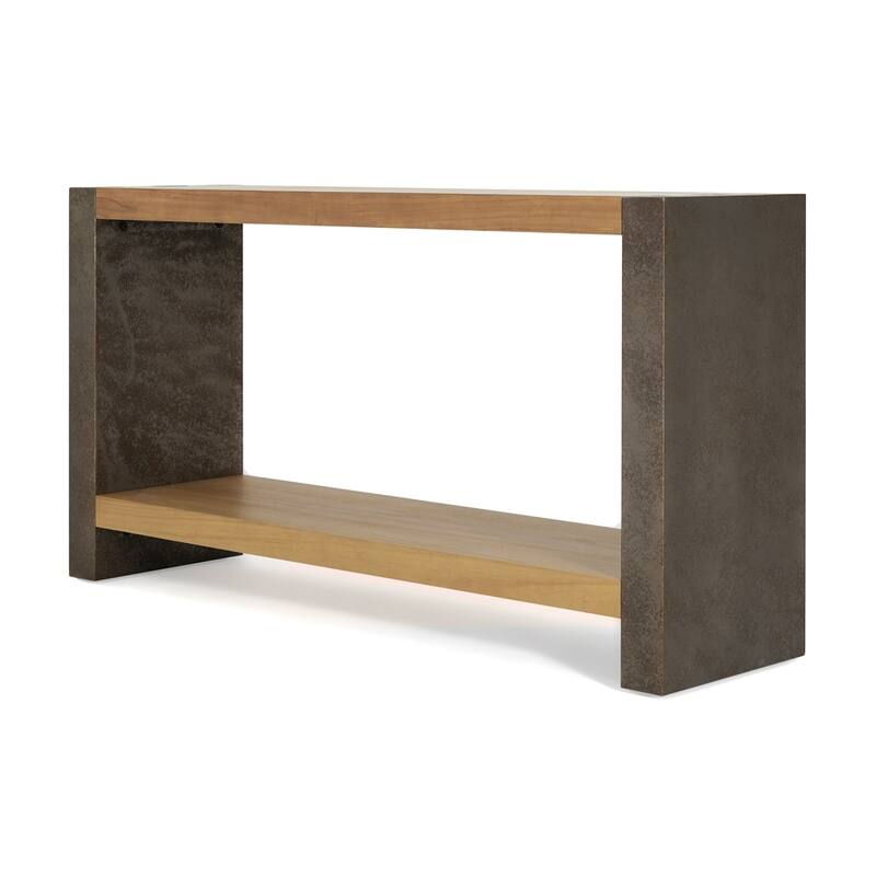 Classic Minimalist Design Vintage Console Table with Open Shelf
