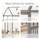 preview thumbnail 6 of 8, Full Size Floor Wooden Bed with House Frame & Safety Guardrails