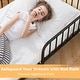 preview thumbnail 27 of 25, Twin Size Bed Frame with Headboard and Safety Side Guardrails-Black
