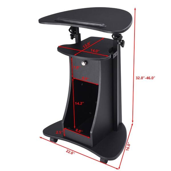 Shop Costway Height Adjustable Tilt Top Laptop Desk Table Notebook