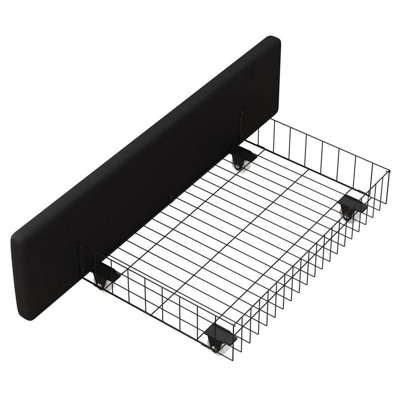 Queen Size Bed Frame with LED Lights, USB Ports, 4 Bottom Drawers Bed