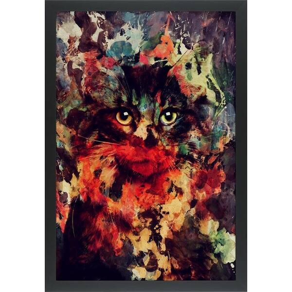 Shop Easy Art Prints Andreas Lie S Watercolor Cat Premium Canvas