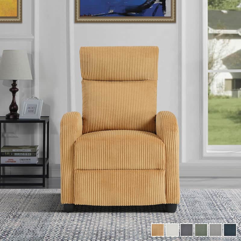 Covelo Corduroy Push Back Reclining Chair