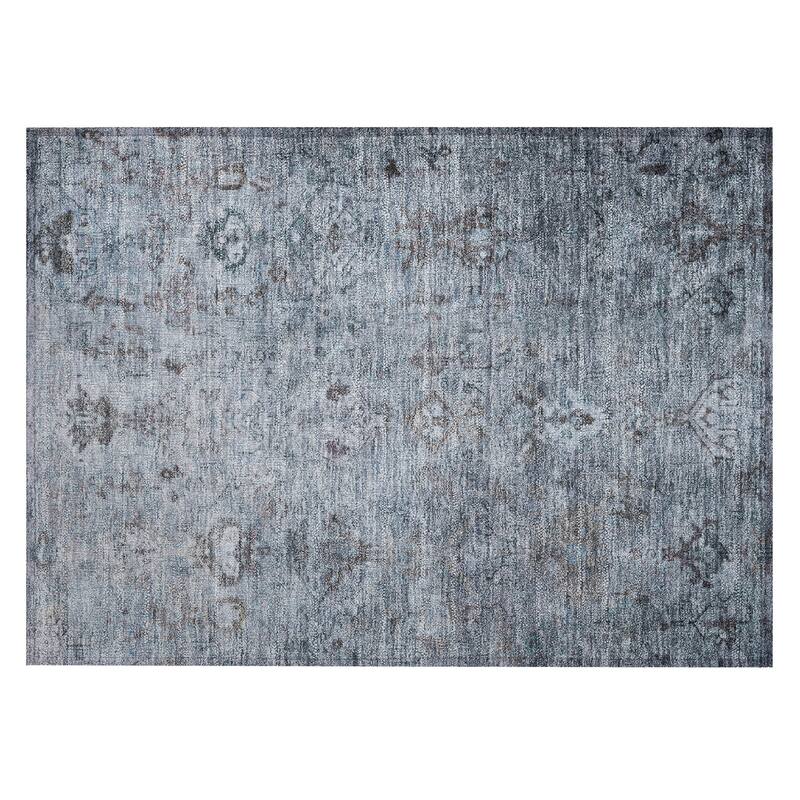 Machine Washable Indoor/ Outdoor Traditional Serenity Chantille Rug