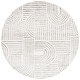preview thumbnail 27 of 38, SAFAVIEH Audrey Sashka Mid-Century Modern Rug 6' Round - Ivory/Grey - Round