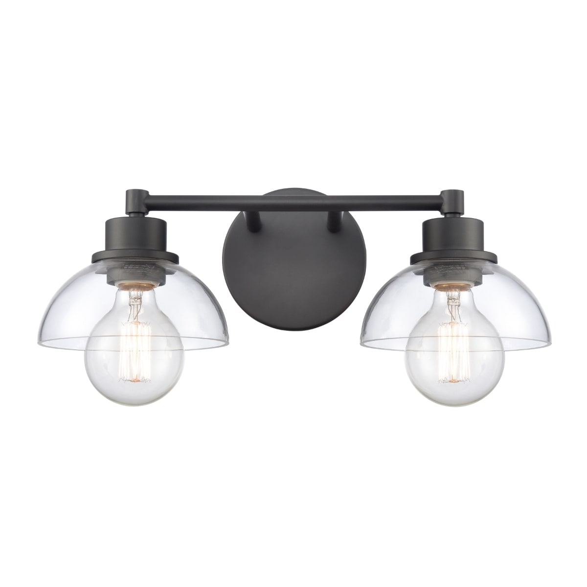 Atlas Lighting Julian Farmhouse Style Glass Dome and Metal Bathroom Vanity Light