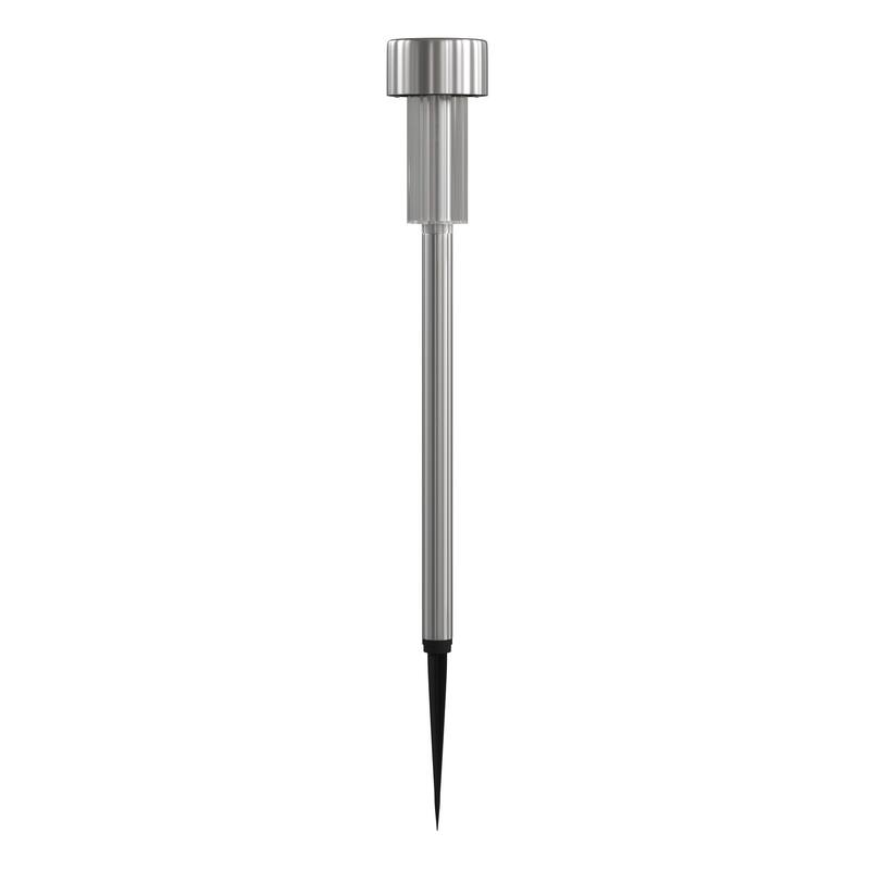 All - Weather Solar Powered Stainless Steel LED Landscaping Lights - Set of 12