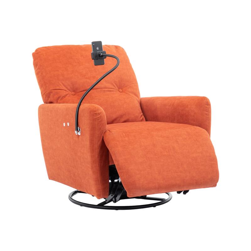 Single Reclining Sofa Rocking Motion Recliner with a Phone Holder for ...