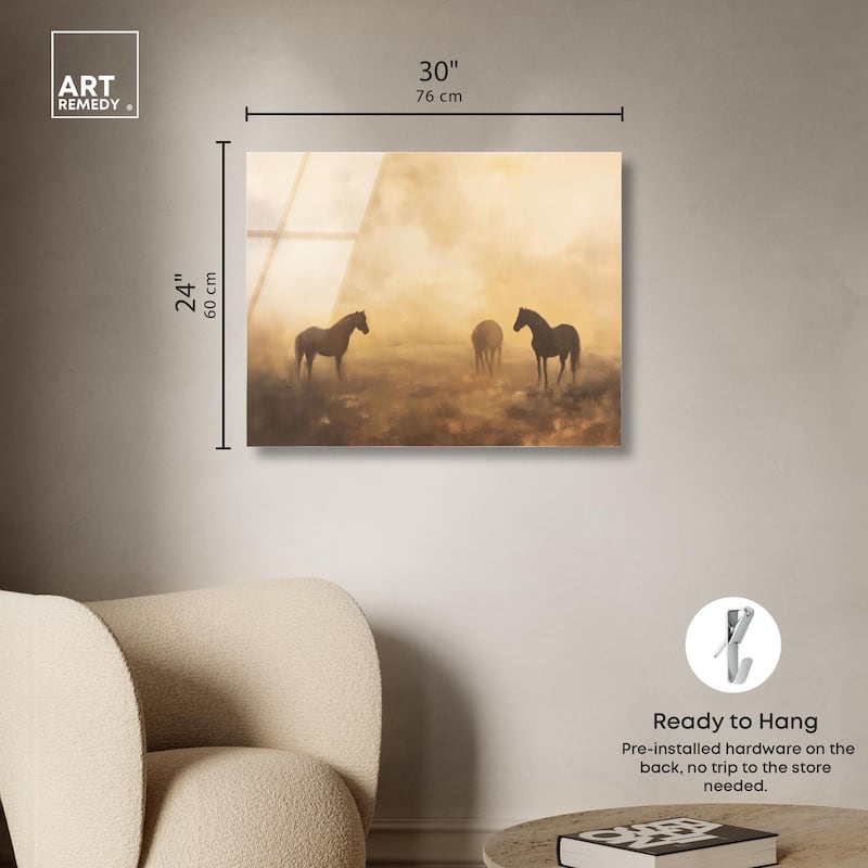 Equine Trio Acrylic by Art Remedy, Ready to Hang