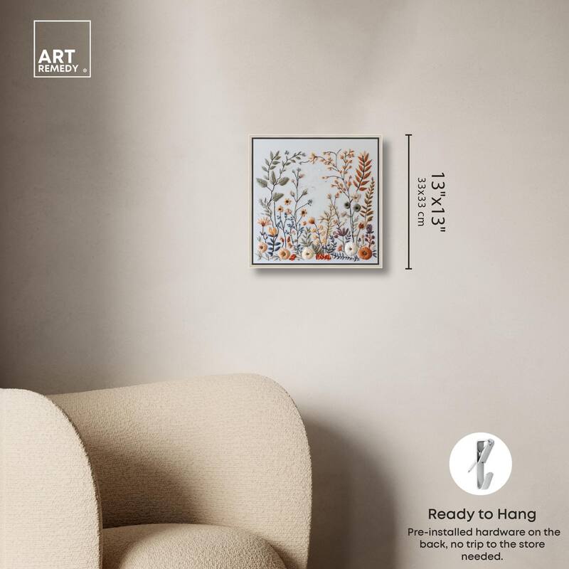 Threaded Thicket Canvas Floral by Art Remedy