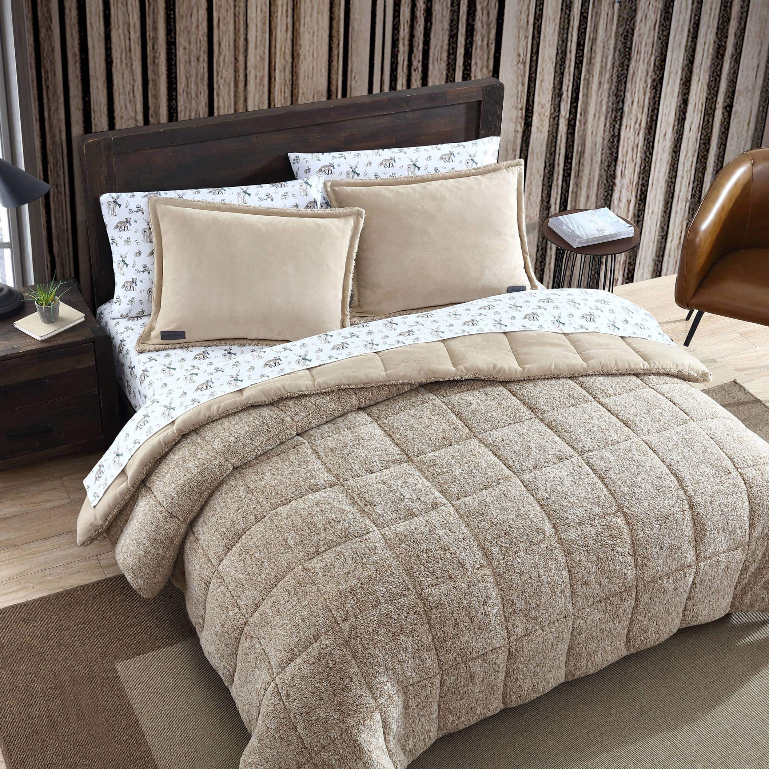 Eddie Bauer Sherwood Faux Suede Textured Comforter & Sham Set On Sale Bed Bath & Beyond