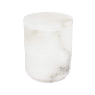 Med. Alabaster Canister - White