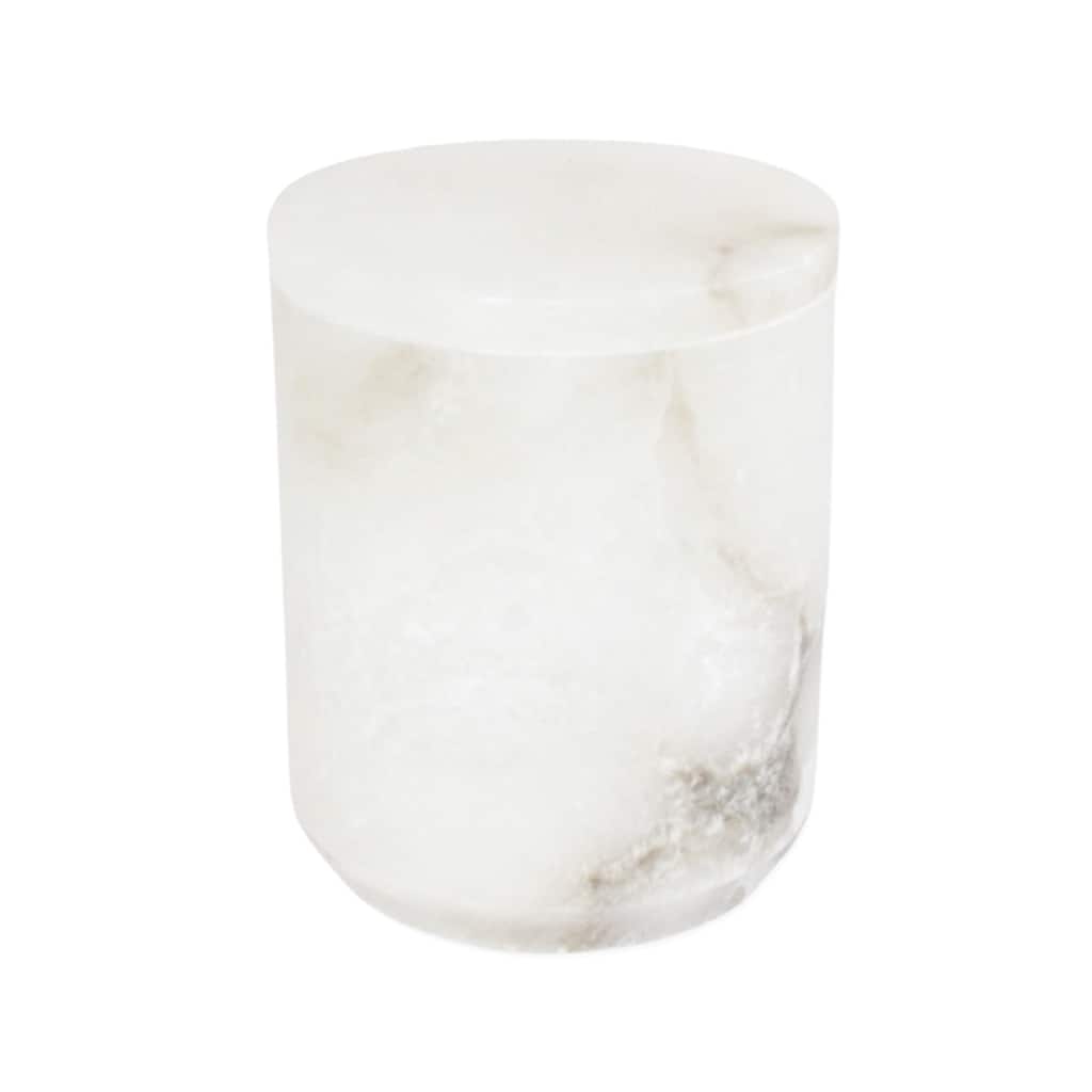 Med. Alabaster Canister - White