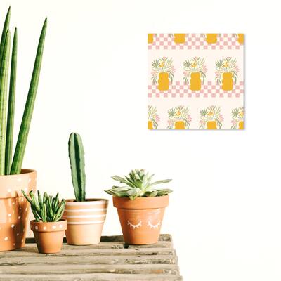 Wynwood Studio Canvas Floral and Botanical Carpet for my Yard Yellow Modern & Contemporary Wall Art Canvas Print