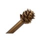 preview thumbnail 9 of 15, 3/4" Farmhouse Pinecone Curtain Rod Adjustable Designer Window Single Rod
