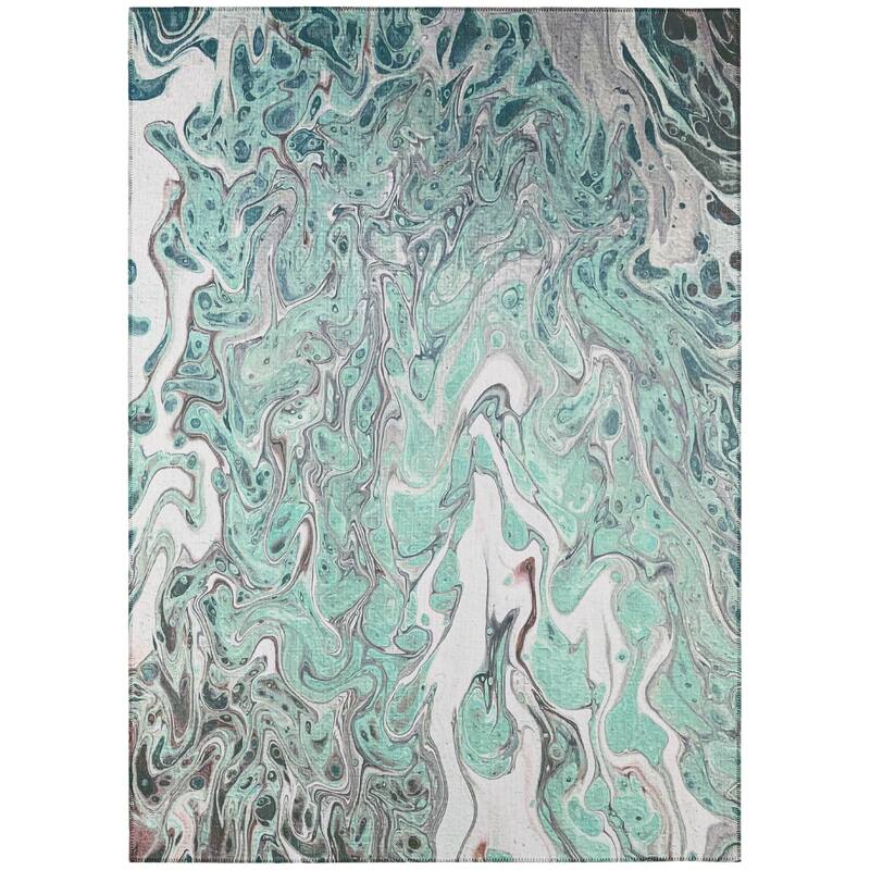 Indoor/ Outdoor Addison Karina Abstract Washable Area Rug