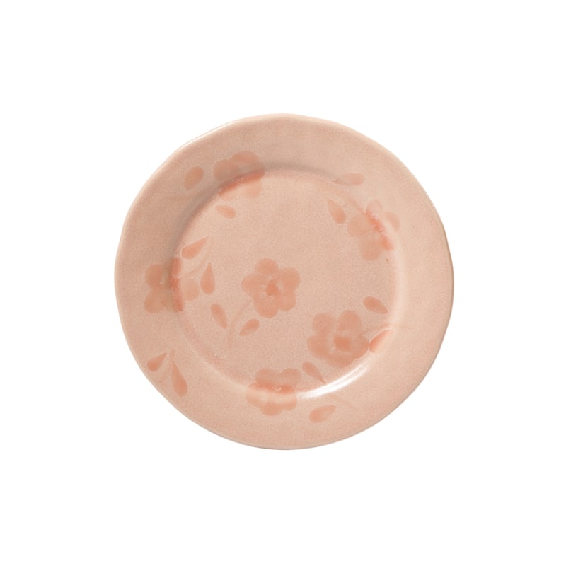 Bloomhouse Hand Painted 8.6 Inch Salad Plates Set of 4 Porto Petals Floral Dessert Plates