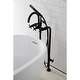 preview thumbnail 5 of 40, Kingston Brass Concord Freestanding Tub Faucet with Supply Line
