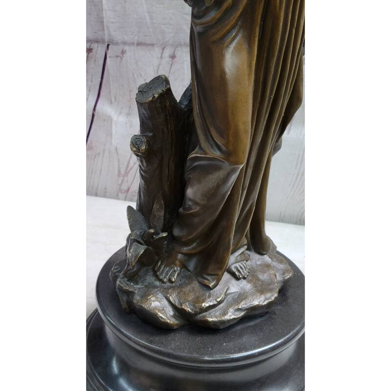 Female Water Bearer Greek Roman Woman Carrying Jug Bronze Sculpture Statue Decor