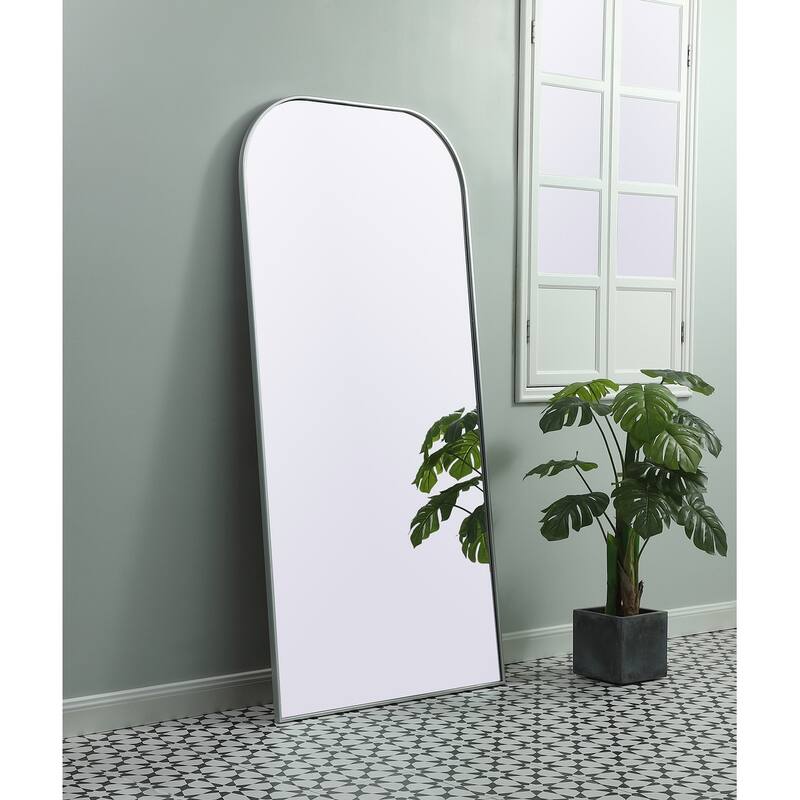Indigo Home Metal Frame Arch Full Length Mirror 35x72 Inch