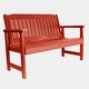 preview thumbnail 19 of 40, Lehigh 4-foot Eco-friendly Synthetic Wood Garden Bench Red