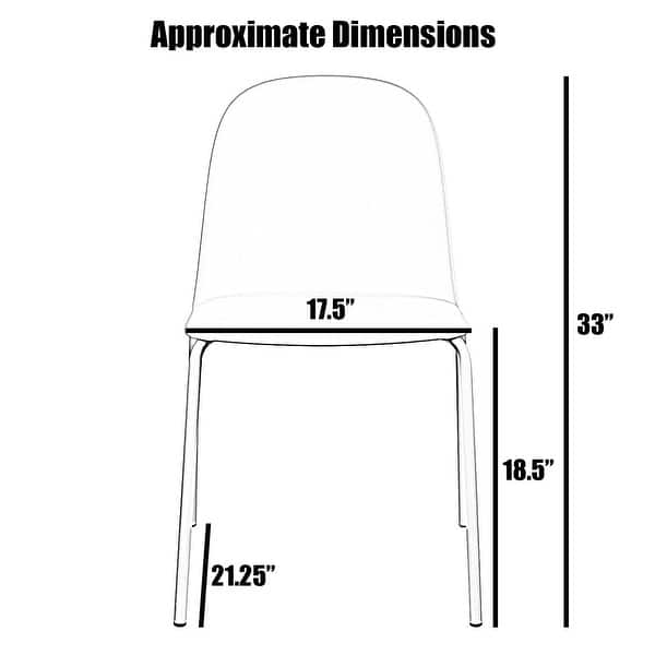 Set of 4 Plastic Dining Chairs For Kitchen Office Business Cafe Guest Waiting Room Event Party Outdoor Patio Hotel