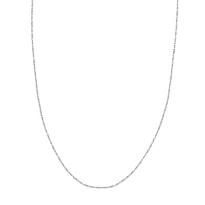 Curata 14k White Gold 0.95mm Lumacina Chain Necklace Options: 16 18 20 24