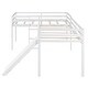 preview thumbnail 13 of 11, L-Shaped Twin Size Loft Bed with Ladder and Slide , Contemporary Design with Widened Ladder