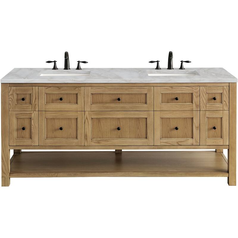 James Martin Vanities 330-V72-FVSL Breckenridge 72" Free Standing - Light Natural Oak