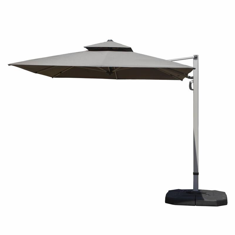 Aluminum Patio Umbrella - 360° Rotation, Hydraulic Lift