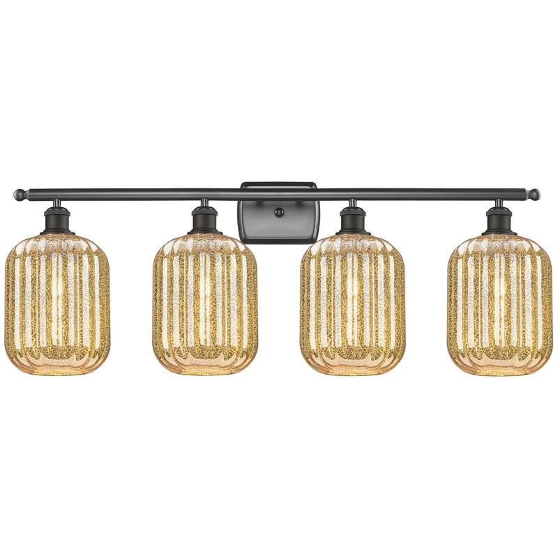 Innovations Lighting Endless Possibilities Ballston - Preston - 4 Light 37" Jar Shade Bath Vanity Light - Mercury/Oil Rubbed Bronze