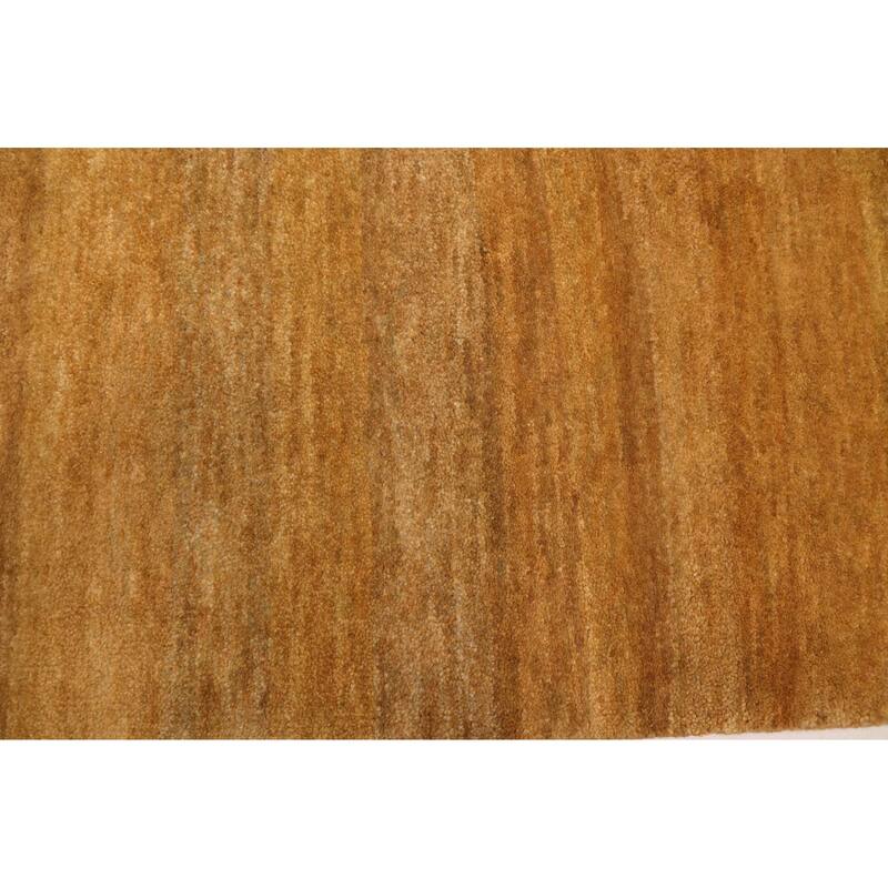 ECARPETGALLERY Hand-knotted Pak Finest Gabbeh Dark Gold Wool Rug - 3'11 x 5'11