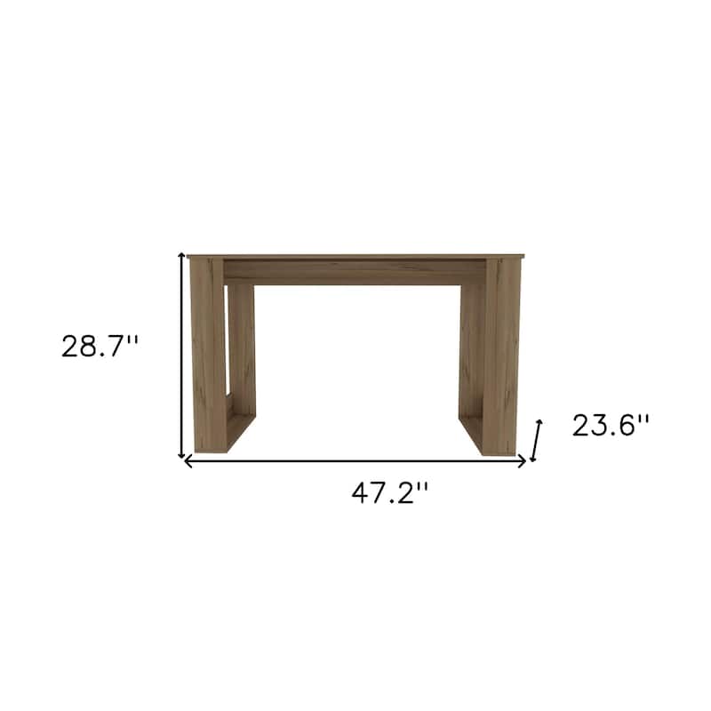 Modern 47" Aurora Computer Desk in Espresso Finish Compact Office Workstation