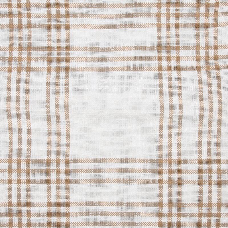 Wheat Plaid Shower Curtain 72x72